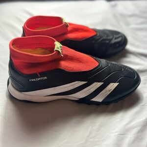 adidas Predator 24 League Laceless TF Soccer Shoes Black Red Size 6.5 Men/7.5 W